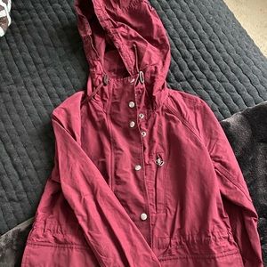 GAP Red Hooded Utility Jacket
